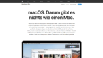 macOS Betriebssysteme Apple Startseite Screenshot 1