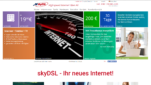 skyDSL Internetprovider Startseite Screenshot 1