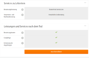 Allianz Sterbegeldversicherung Screenshot 3