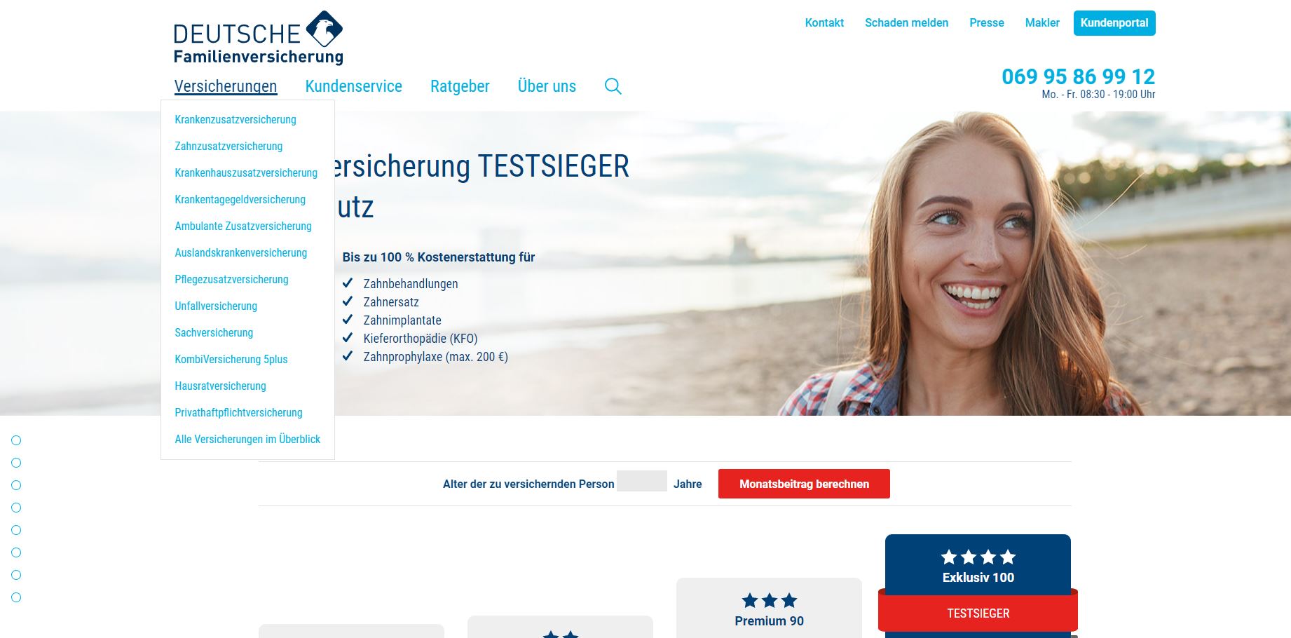Alternativen zu Deutsche Familienversicherung Zahnzusatzversicherung