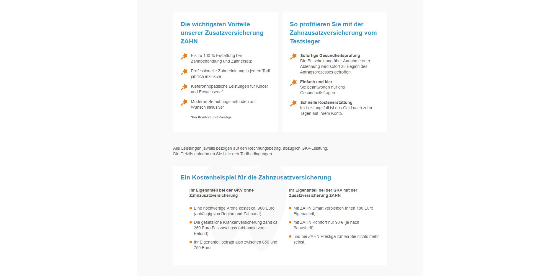 Die Bayerische Zahnzusatzversicherung Prestige Leistungen  : Schnell Wird Aber Auch Klar, Dass Es Innerhalb Dieser 5 Tarife Noch Deutliche Leistungsunterschiede Und Unterschiedliche 18,50 Euro.