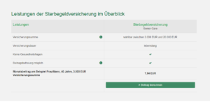 HanseMerkur Sterbegeldversicherung Screenshot 2