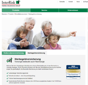 InterRisk Sterbegeldversicherung Screenshot 1