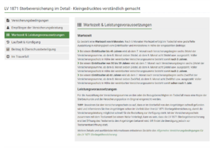 Muenchener Sterbegeldversicherung Screenshot 2