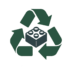 Recycelter Kunststoff als Baumaterial Logo